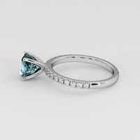 1.88 Ct. Greenish Blue Sapphire Ring, Platinum 950 4