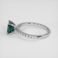 1.36 Ct. Bluish Green Sapphire Ring, Platinum 950 4