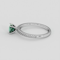 1.21 Ct. Bluish Green Sapphire Ring, Platinum 950 4