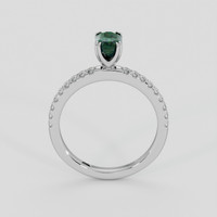 1.00 Ct. Bluish Green Sapphire Ring, Platinum 950 3