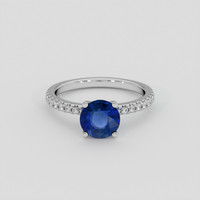 1.57 Ct. Blue Sapphire Ring, Platinum 950 1