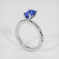 2.13 Ct. Blue Sapphire Ring, Platinum 950 2
