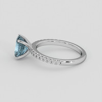 2.28 Ct. Greyish Blue Sapphire Ring, Platinum 950 4