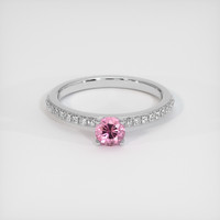 0.45 Ct. Pink Sapphire Ring, Platinum 950 1