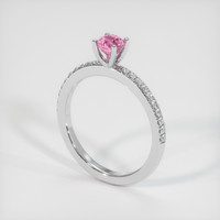 0.45 Ct. Pink Sapphire Ring, Platinum 950 2