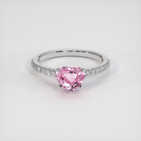 1.67 Ct. Pink Sapphire Ring, Platinum 950 1