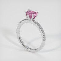 1.67 Ct. Pink Sapphire Ring, Platinum 950 2