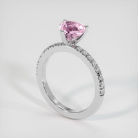 1.60 Ct. Pink Sapphire Ring, Platinum 950 2