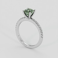 1.34 Ct. Green Sapphire Ring, Platinum 950 2