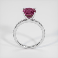 3.55 Ct. Purplish Pink Sapphire Ring, Platinum 950 3