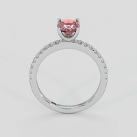 1.34 Ct. Purplish Pink Sapphire Ring, Platinum 950 3