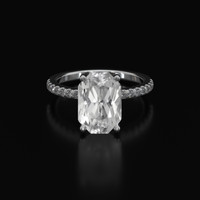 7.23 Ct. White Sapphire Ring, Platinum 950 1
