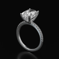 7.23 Ct. White Sapphire Ring, Platinum 950 2
