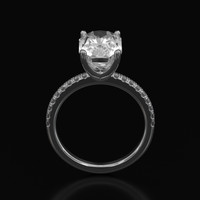 7.23 Ct. White Sapphire Ring, Platinum 950 3