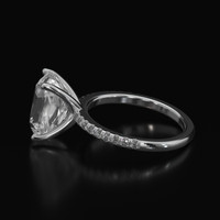 7.23 Ct. White Sapphire Ring, Platinum 950 4