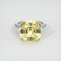 10.63 Ct. Yellow Sapphire Ring, Platinum 950 1
