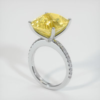 10.63 Ct. Yellow Sapphire Ring, Platinum 950 2
