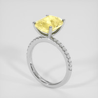 5.10 Ct. Yellow Sapphire Ring, Platinum 950 2