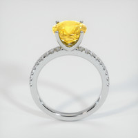 3.54 Ct. Yellow Sapphire Ring, Platinum 950 3