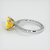 3.54 Ct. Yellow Sapphire Ring, Platinum 950 4