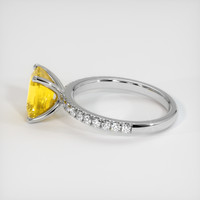 2.61 Ct. Yellow Sapphire Ring, Platinum 950 4
