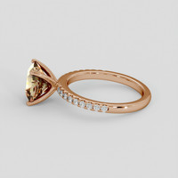 2.91 Ct. Golden Brown Garnet Ring, 14K Rose Gold 4