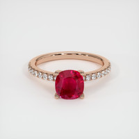 2.05 Ct. Ruby Ring, 14K Rose Gold 1