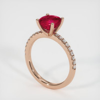 2.05 Ct. Ruby Ring, 14K Rose Gold 2