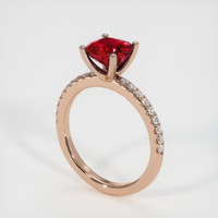 1.55 Ct. Ruby Ring, 14K Rose Gold 2