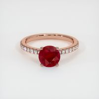 1.49 Ct. Ruby Ring, 14K Rose Gold 1