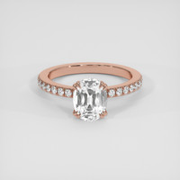 2.05 Ct. White Sapphire Ring, 14K Rose Gold 1