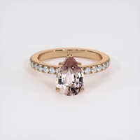 2.01 Ct. Peach Sapphire Ring, 14K Rose Gold 1