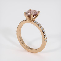 2.01 Ct. Peach Sapphire Ring, 14K Rose Gold 2