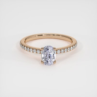 1.30 Ct. Bluish Purple Sapphire Ring, 14K Rose Gold 1