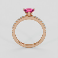 0.75 Ct. Pink Sapphire Ring, 14K Rose Gold 3