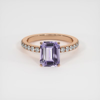 2.75 Ct. Purple Sapphire Ring, 14K Rose Gold 1