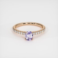 0.53 Ct. Sapphire Ring, 14K Rose Gold 1