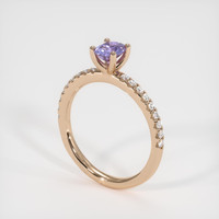 0.53 Ct. Sapphire Ring, 14K Rose Gold 2