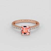 1.63 Ct. Padparadscha Sapphire Ring, 14K Rose Gold 1
