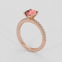 1.63 Ct. Padparadscha Sapphire Ring, 14K Rose Gold 2
