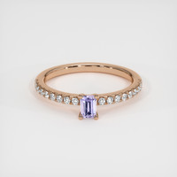 0.23 Ct. Purple Sapphire Ring, 14K Rose Gold 1