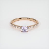 0.59 Ct. Purple Sapphire Ring, 14K Rose Gold 1