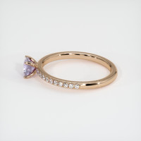 0.59 Ct. Purple Sapphire Ring, 14K Rose Gold 4
