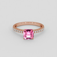 1.52 Ct. Pink Sapphire Ring, 18K Rose Gold 1
