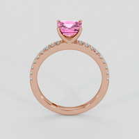1.52 Ct. Pink Sapphire Ring, 18K Rose Gold 3