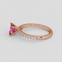 1.52 Ct. Pink Sapphire Ring, 18K Rose Gold 4