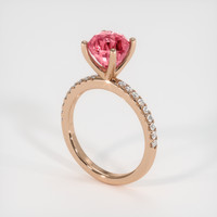 3.07 Ct. Padparadscha Sapphire Ring, 18K Rose Gold 2