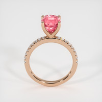 3.07 Ct. Padparadscha Sapphire Ring, 18K Rose Gold 3