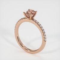 0.84 Ct. Padparadscha Sapphire Ring, 18K Rose Gold 2