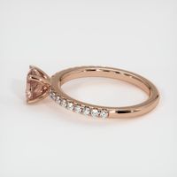 0.84 Ct. Padparadscha Sapphire Ring, 18K Rose Gold 4